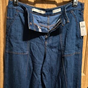 Anthropologie Blue Relaxed Jeans with Classic Indigo Wash tagged “denim medi”